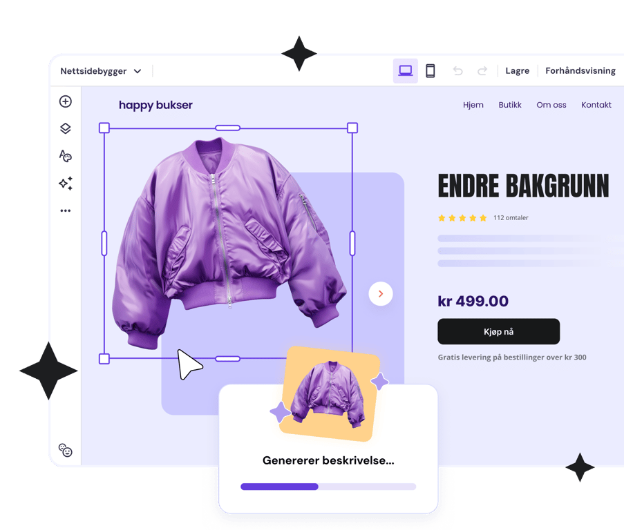 Nettsidebygger med AI-verktøy