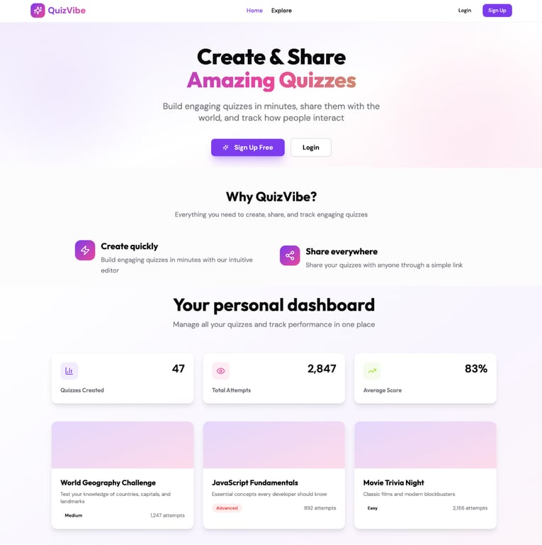 Quiz maker (modern)