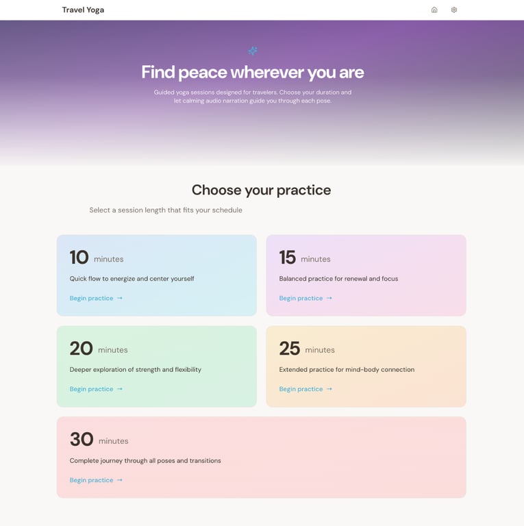 Personal training app (yoga)