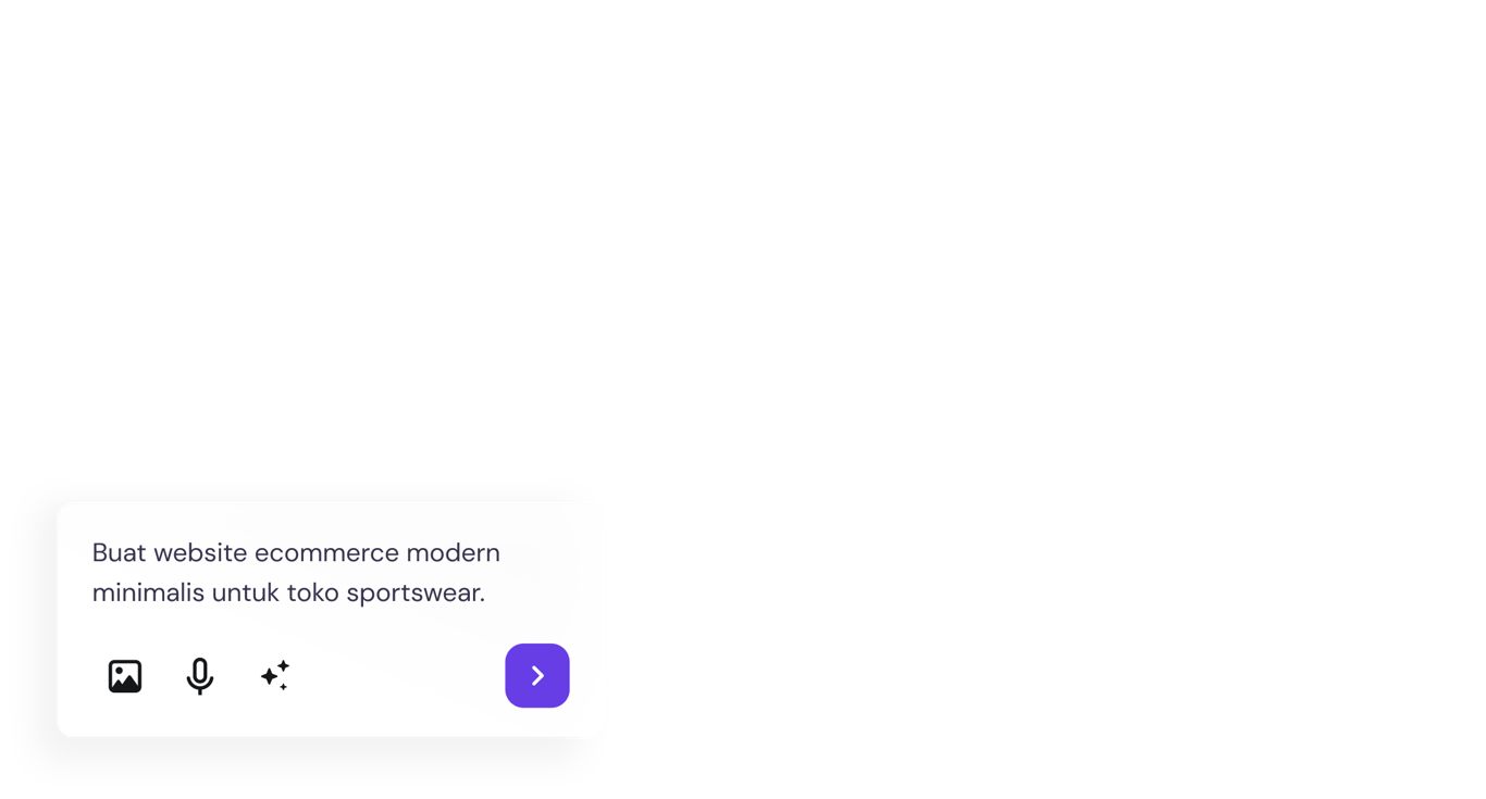 Buat website cukup chat dengan AI