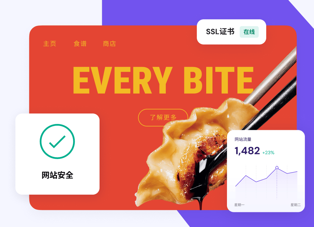 您的网站数据。享受安全保障