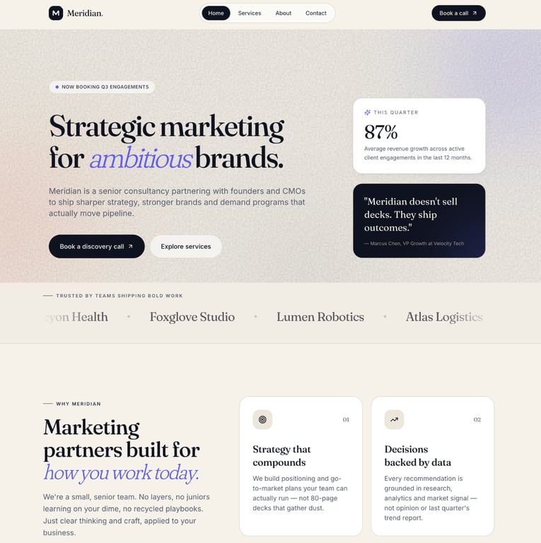 Marketing consulting studio