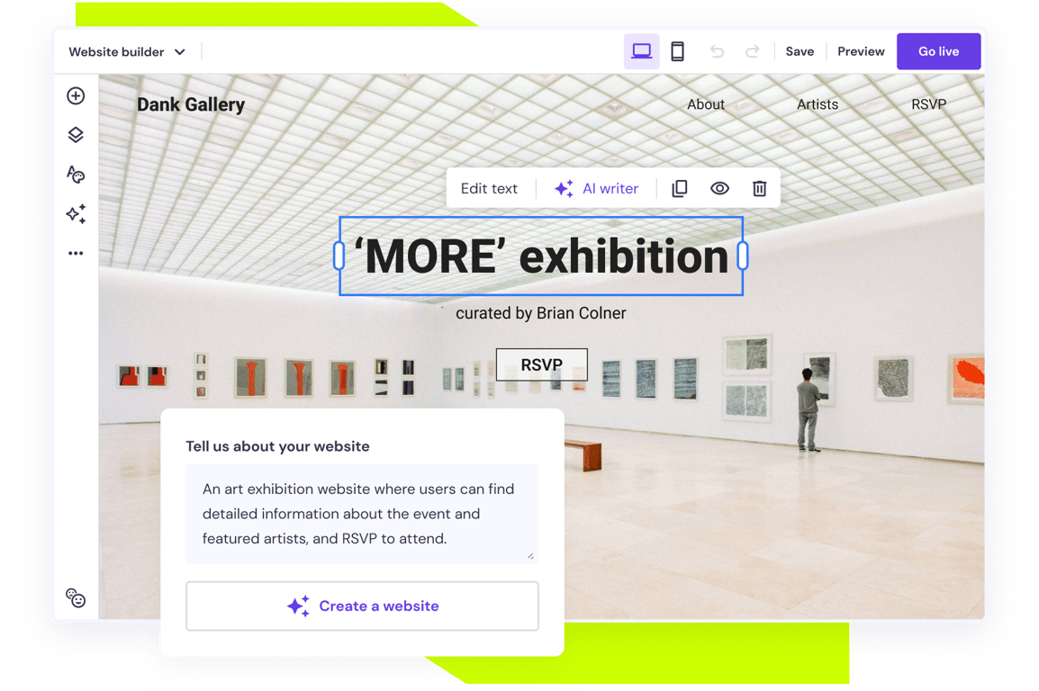 Launch a website for your event today