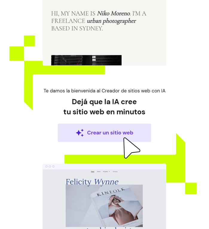 Creá un sitio web en 3 simples pasos