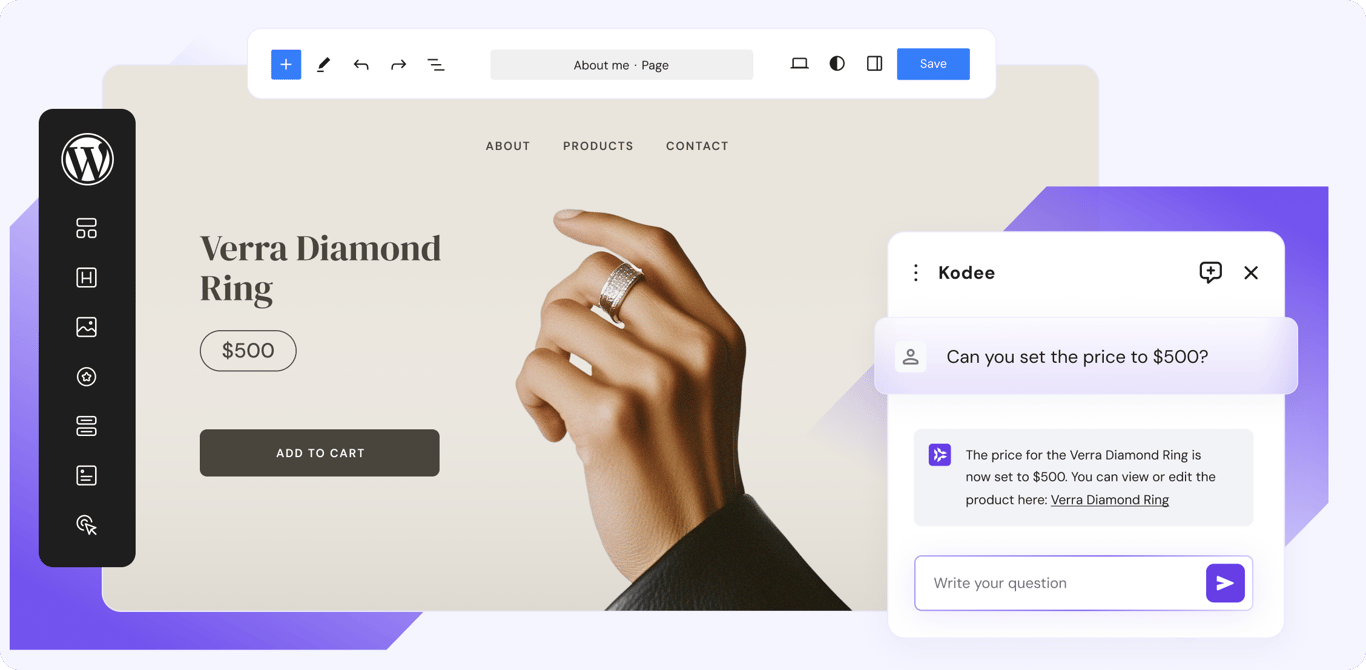 Your WordPress site, fully managed by the first AI agent