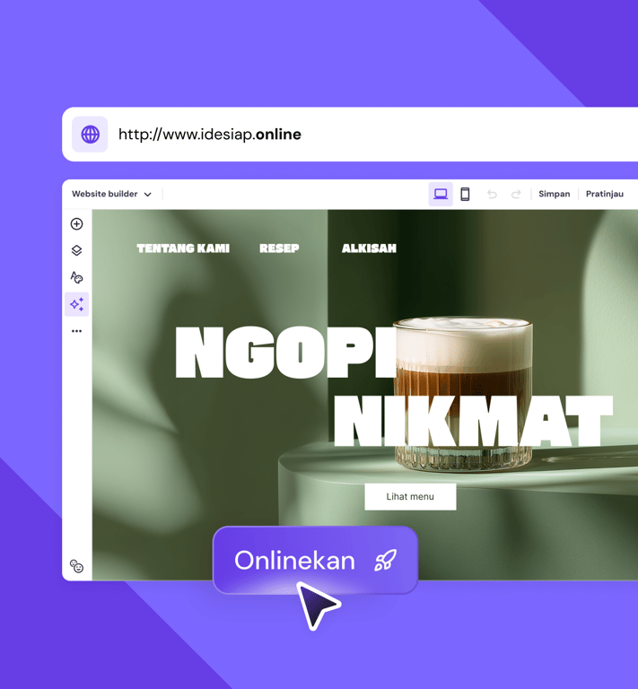 Sekali klik, langsung online