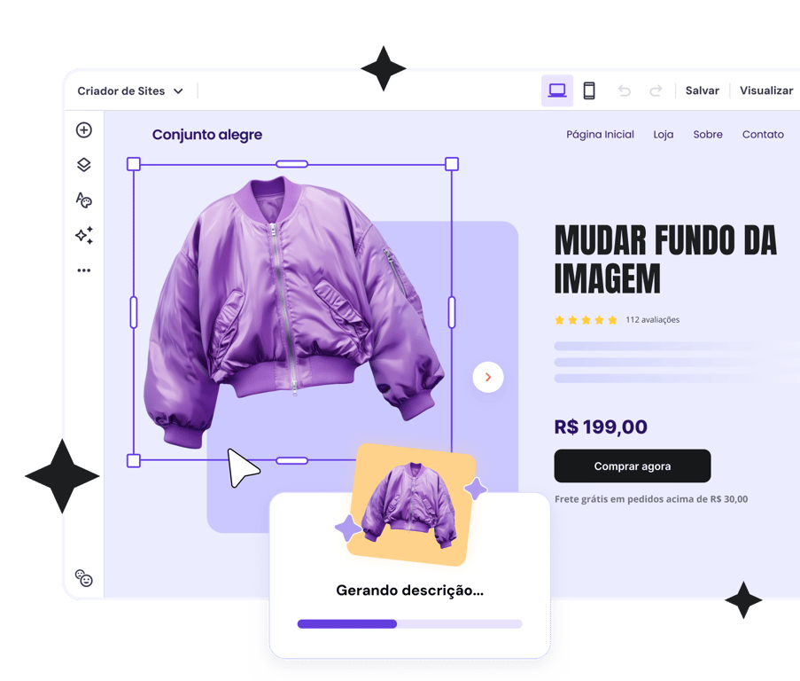 Criador de Sites com ferramentas de IA