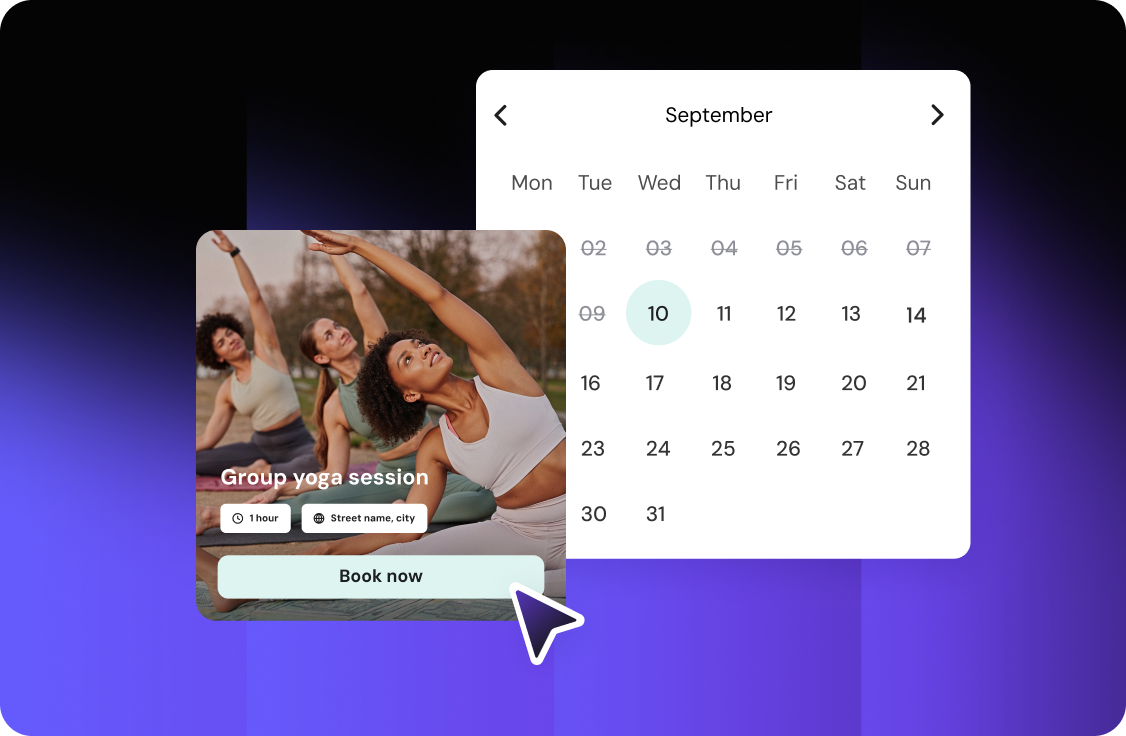 Your business, your custom booking – built in minutes