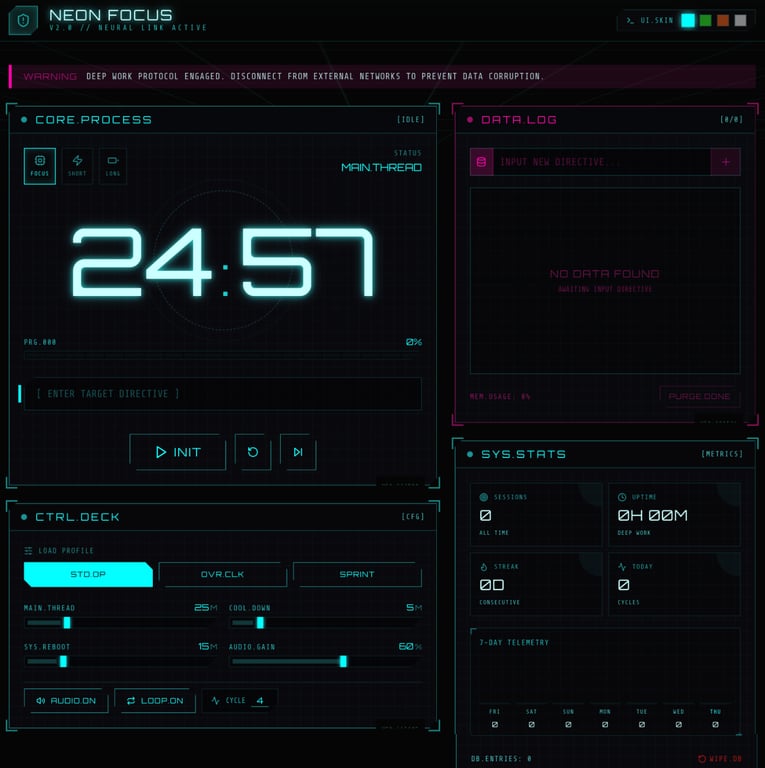 Focus timer (neon)