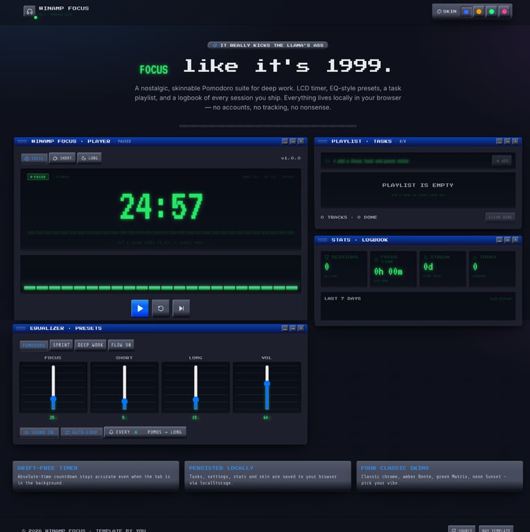 Focus timer (retro)