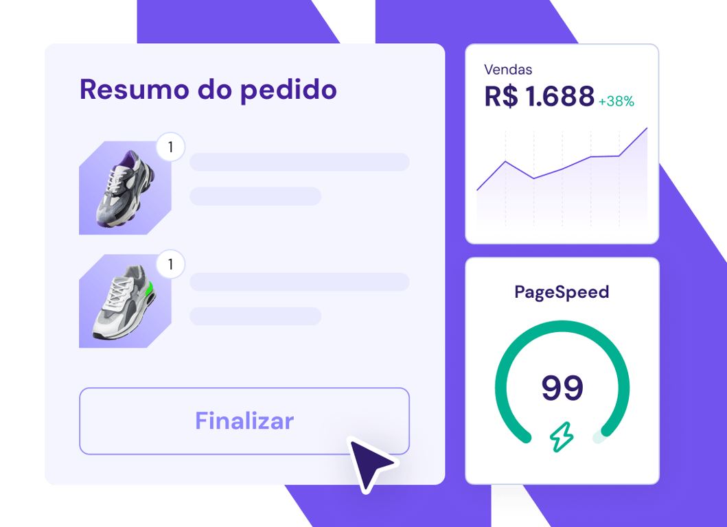 Hospedagem de sites com pontuação de desempenho alta