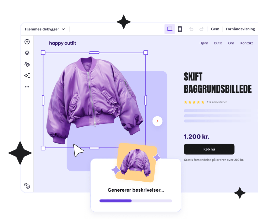 Hjemmesidebygger med AI-værktøjer