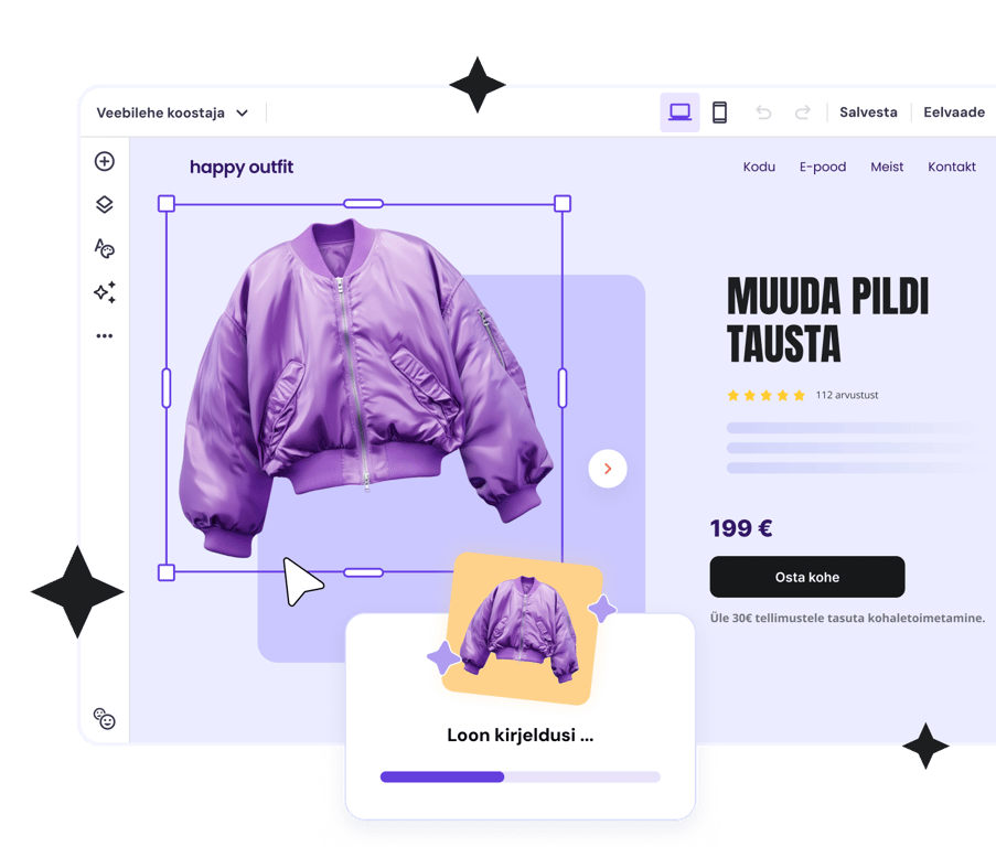 Veebilehe koostaja AI tööriistadega