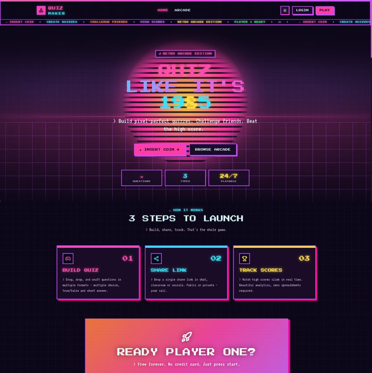 Quiz maker (retro)