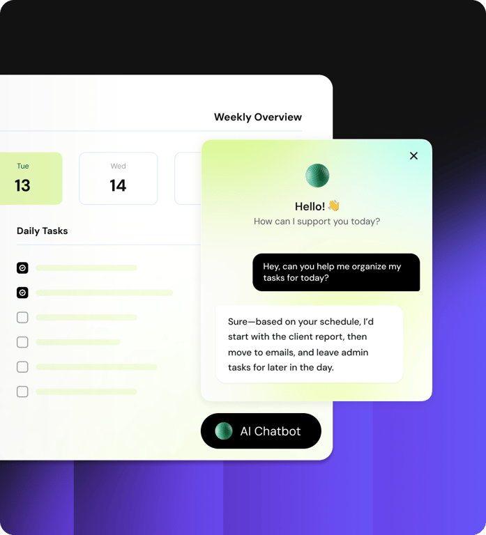 IA totalmente integrada para tus apps y páginas web, lista para usar
