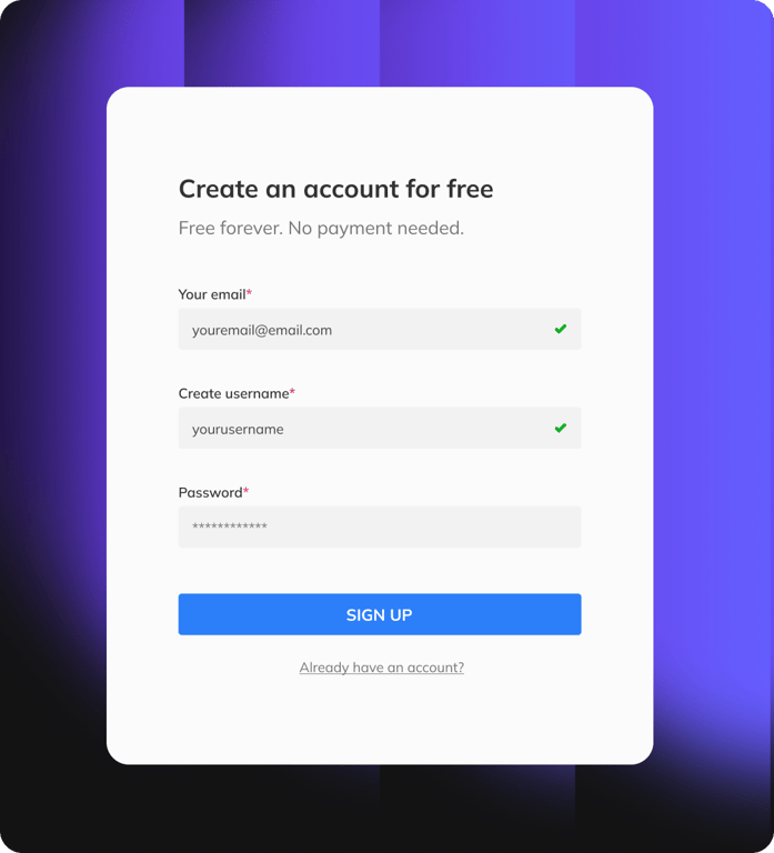 Integrated backend – effortless user management