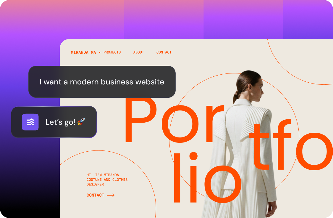 Show off your work with a showcase website or app