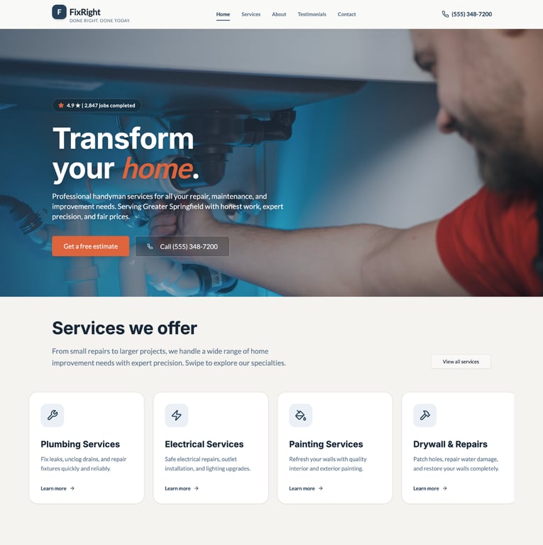 Home repair services company