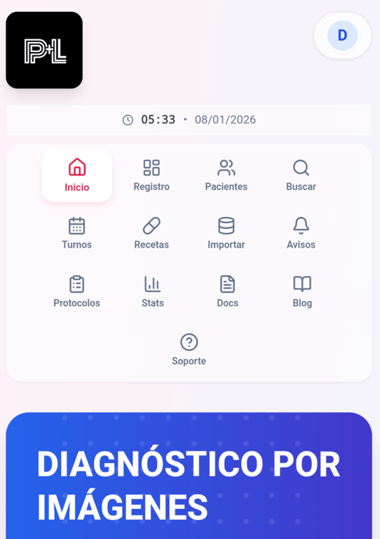 Historia clínica médica y escritorio