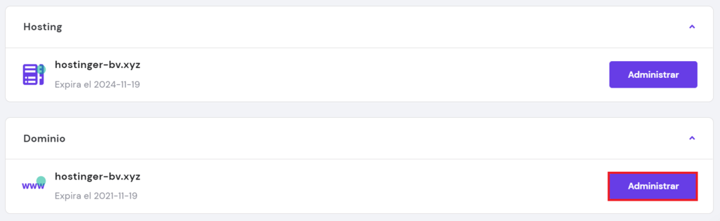 Acceder al administrador de dominio