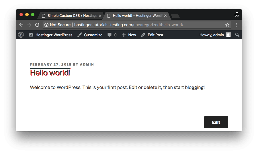 ejemplo de css personalizado