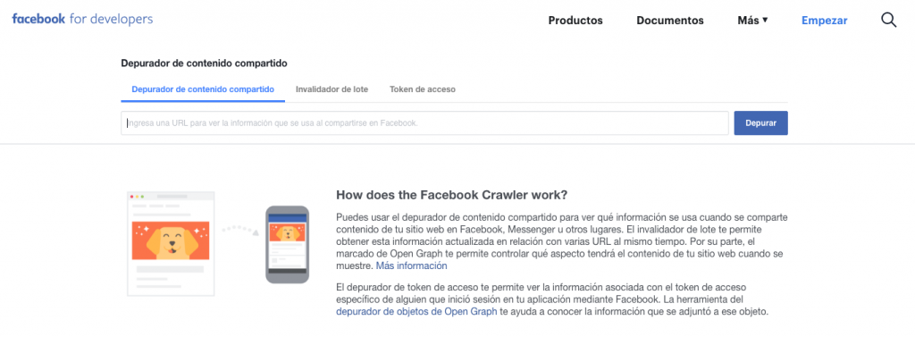 Herramienta de depuración de Facebook