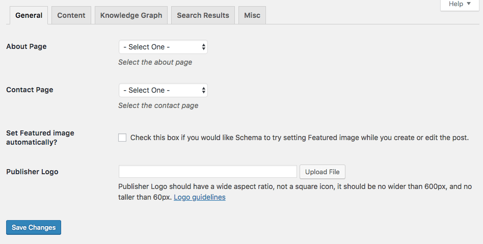 Configuración del plugin schema