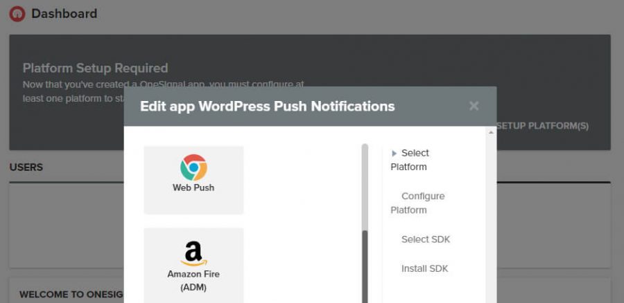 Elegir qué tipo de notificación push enviar