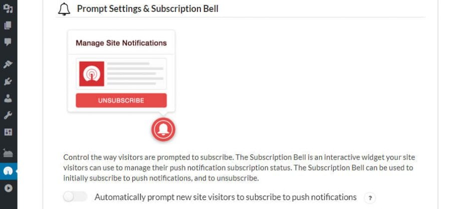 Configurando tu campana de suscripción.