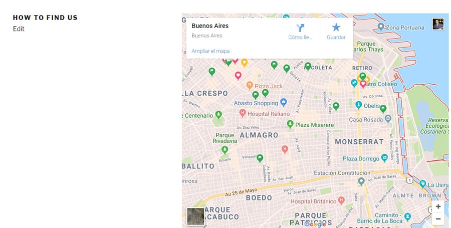 Echando un vistazo a tu mapa de Google.