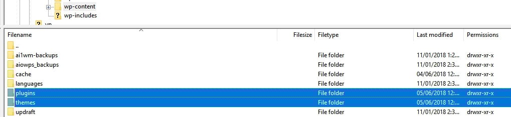 Tu carpeta de temas y plugins de WordPress.