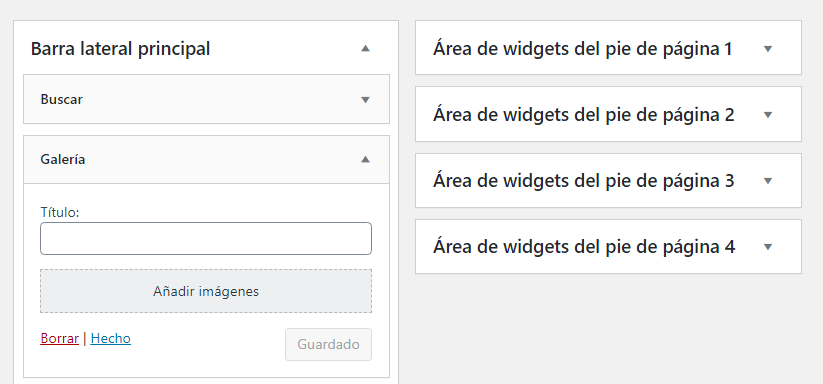 Agregando un widget de galería a tu barra lateral.