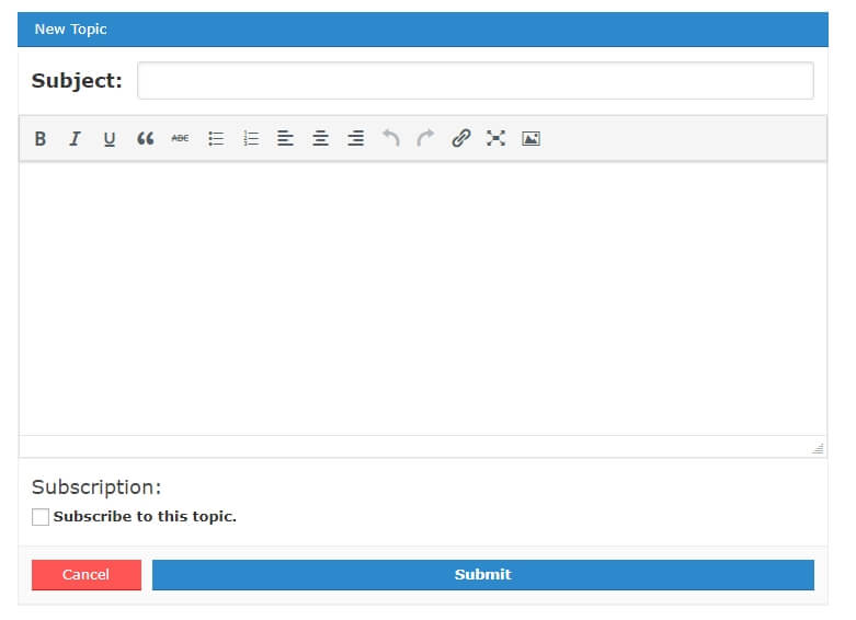 Creando un nuevo tema de foro.