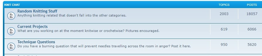 Ejemplo de un foro de tejido.