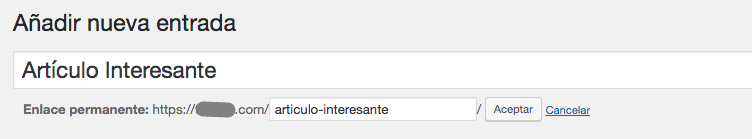 Definir el slug de WordPress