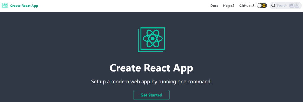 Interfaz de la aplicacion Create React App