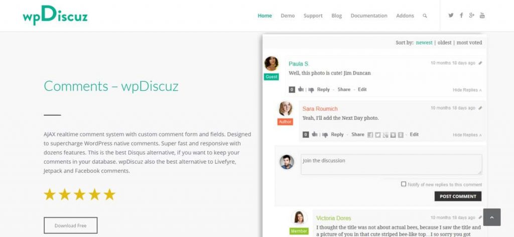 comentarios WordPress wpdiscuz