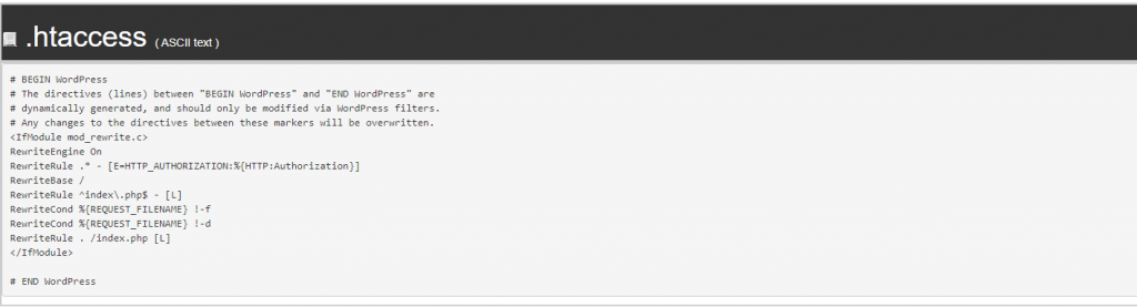 Localizar archivo htaccess