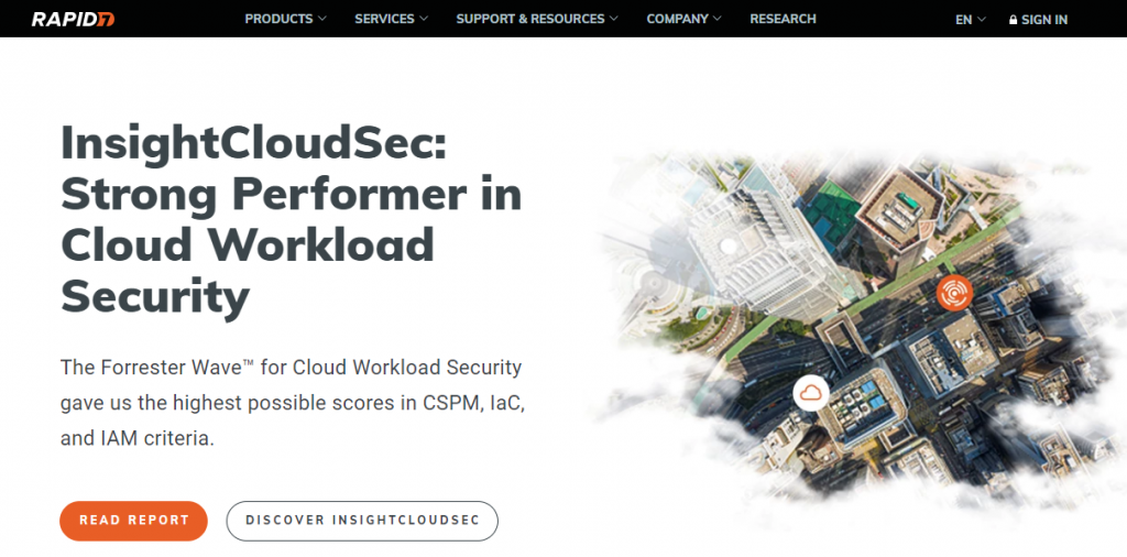 Página de inicio de Rapid7