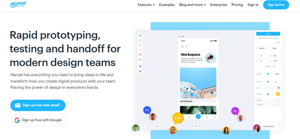 Página de inicio de Marvel