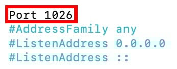 Visualización del cambio del puerto