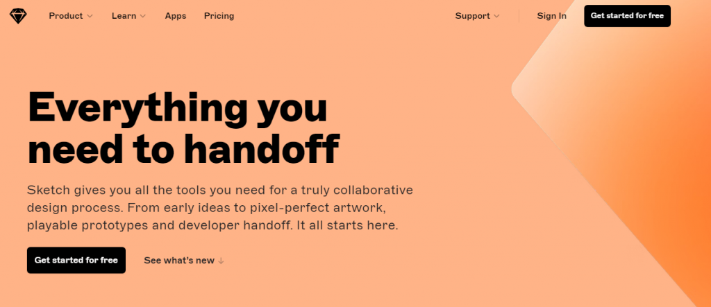 Página de inicio de Sketch