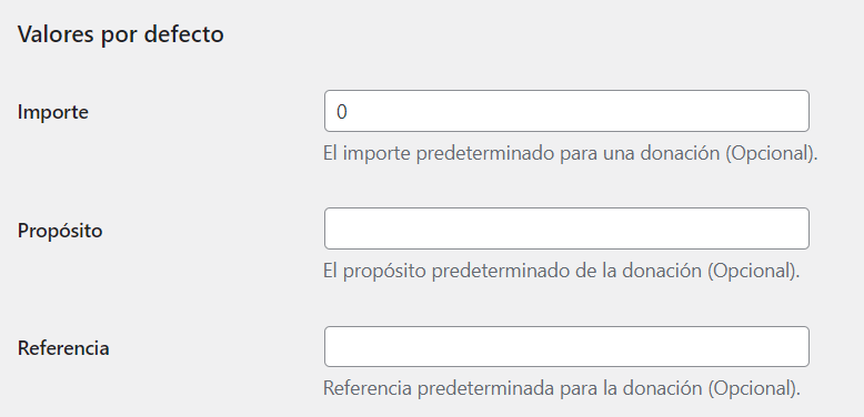 Configuraciones adicionales para el botón de donación de PayPal