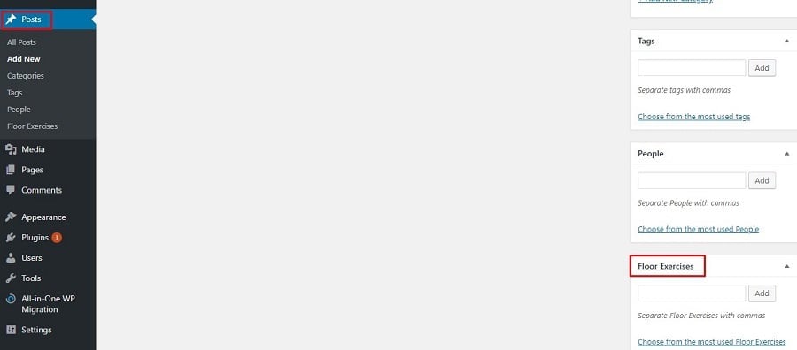 Visualización de la nueva taxonomía creada