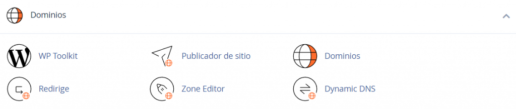 Funciones de administración del dominio cPanel