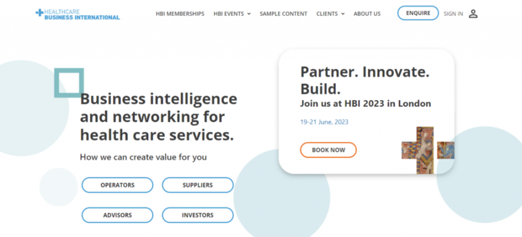 Sitio web Healthcare Business International
