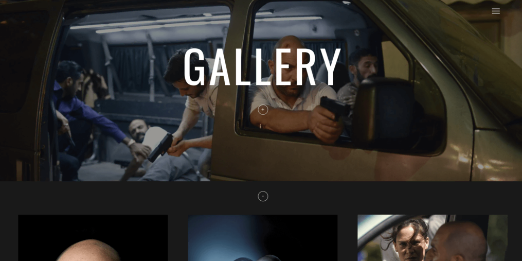 Sección de la galería en el sitio Lior Raz