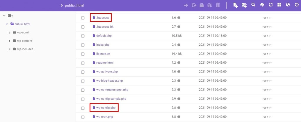 Carpeta public_html de cPanel