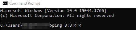 Der Befehl „ping“ in der Windows-Eingabeaufforderung