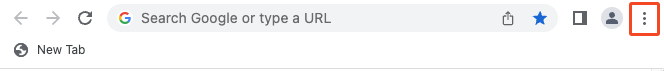 Dreipunkt-Menü in Google Chrome